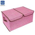 wholesale large pink foldable canvas clothes storage box for women